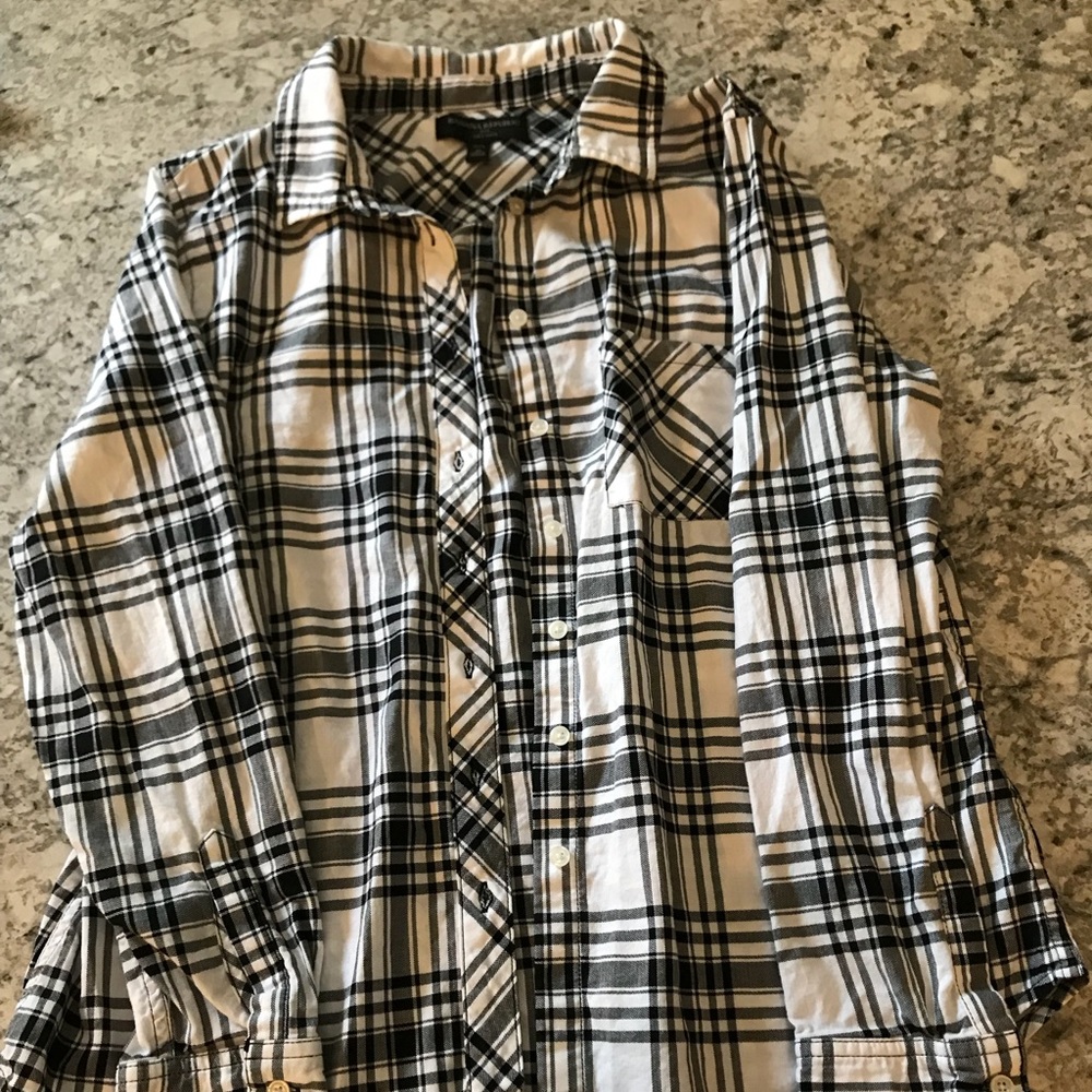 Banana Republic plaid shirt, Petit M